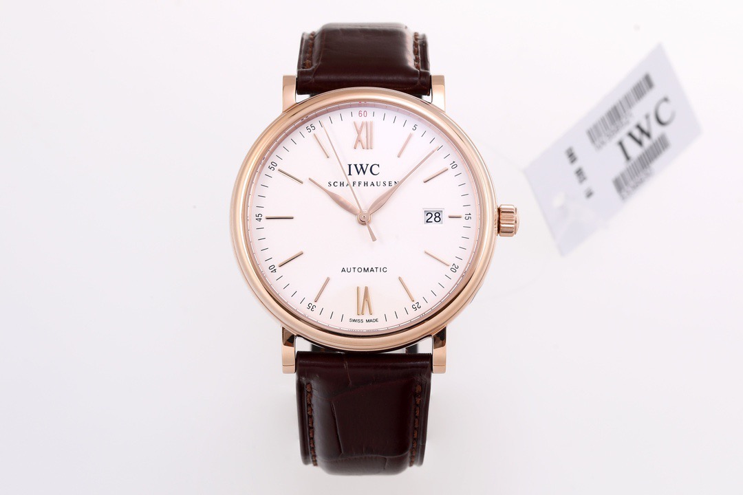 V7 IWC 포르토피노 IW356504 18K로즈골드 도금 화이트다이얼 ETA2892