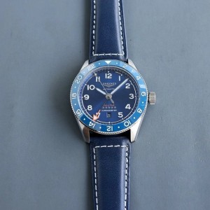 론진 스피릿 줄루 타임 39mm 레더