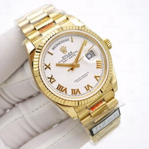 QF/롤렉스 데이데이트 V5 36MM 얠로우 골드 로만