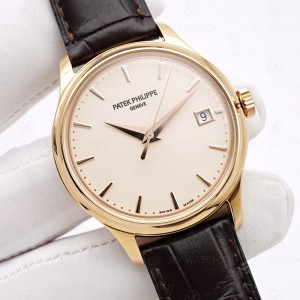 3K/파텍 필립 칼라트라바 Calatrava 39mm rose gold /brown 5227R-001//