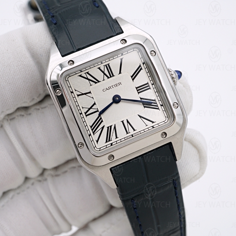 （중국당일발송）F1/까르띠에 산토스 뒤몽 스몰 블루(개선반)