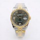 ARF/롤렉스 데이저스트 36mm 올리브 그린 로만 126233//